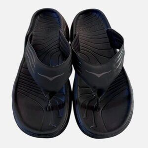 Hoka One One Ora Recovery Flip Flop in Black Unisex Men's 9/Women's 11